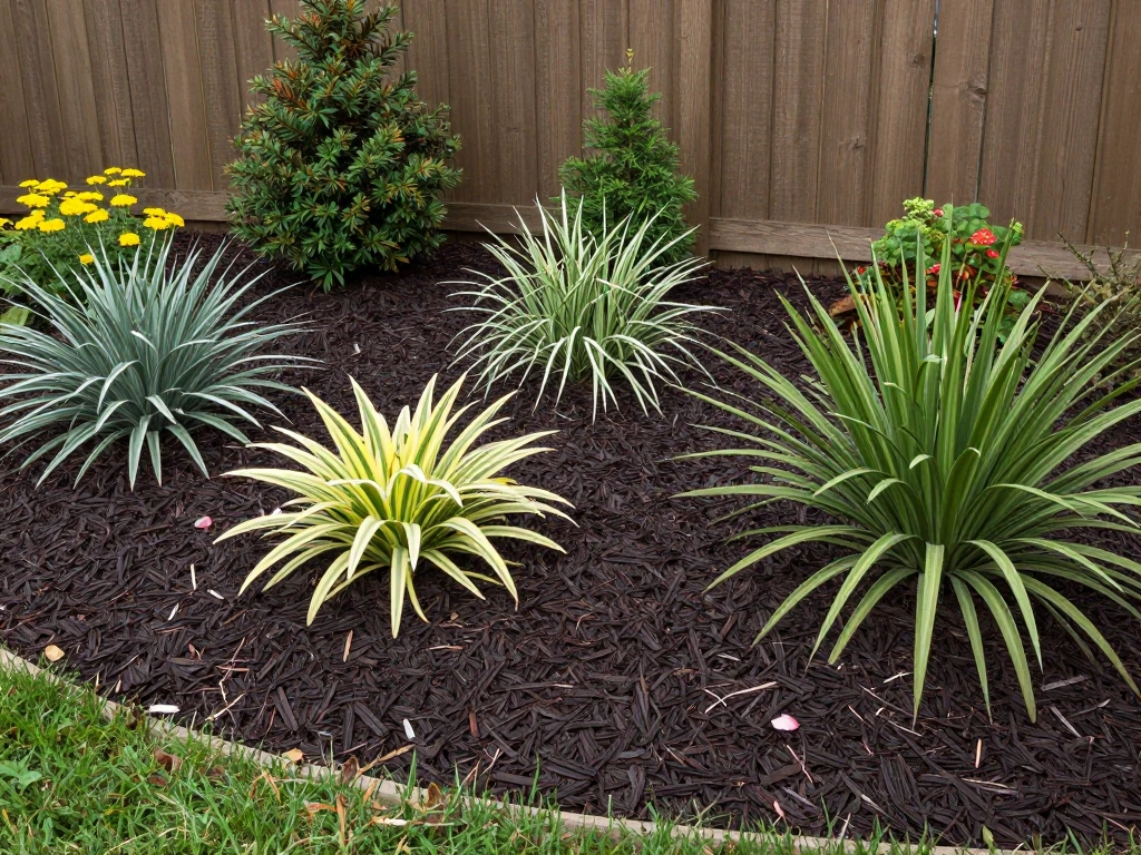 Use Dark Mulch for High-Contrast Visuals