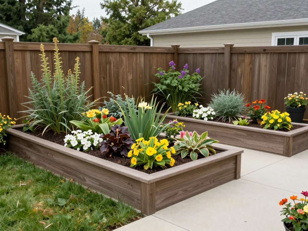 Add Dimension with Raised Flower Beds