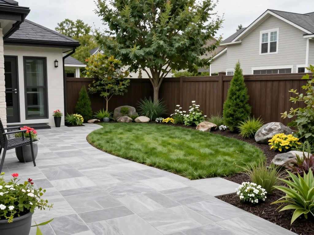 Mix Hardscape and Softscape for Better Balance