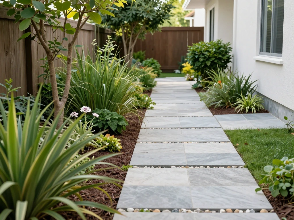 Narrow-Side-Yards-into-Winding-Pebble-Paths
